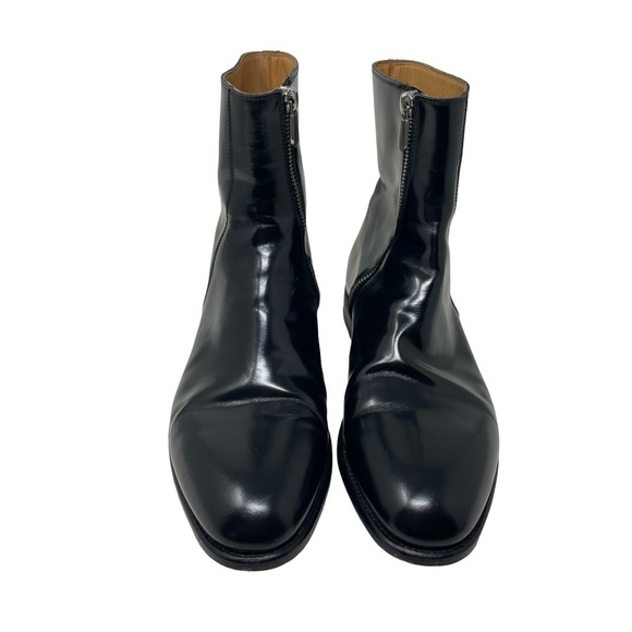 Armando Cabral black leather side zip boots sz 40 US 7